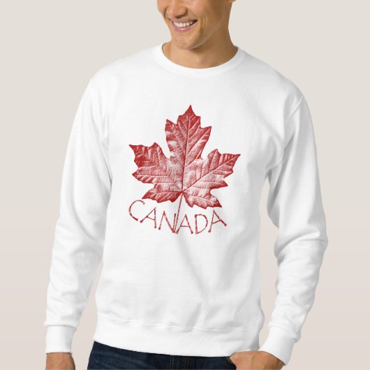 Cool Canada Sweatshirt Retro Maple Leaf Souvenir (Voorkant)