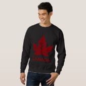 Cool Canada Sweatshirt Rétro Souvenir de feuilles (Devant entier)