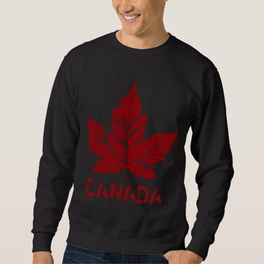 Cool Canada Sweatshirt Rétro Souvenir de feuilles (Devant)