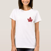 Cool Canada T-shirt Retro Maple Leaf Souvenir (Voorkant)