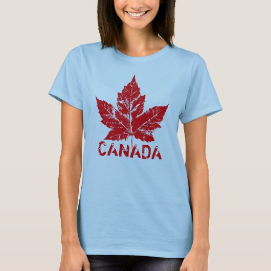 Cool Canada T-shirt Retro Maple Leaf Souvenir (Voorkant)