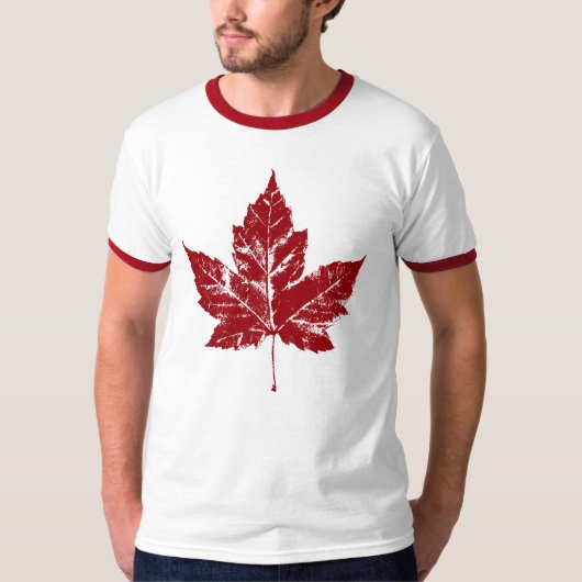 Cool Canada T-shirt Retro Maple Leaf Souvenir (Voorkant)