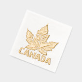 Cool Canada Tableware Retro Maple Leaf Souvenir  Folie Servetten (Links)