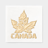 Cool Canada Tableware Retro Maple Leaf Souvenir  Folie Servetten (Voorkant)