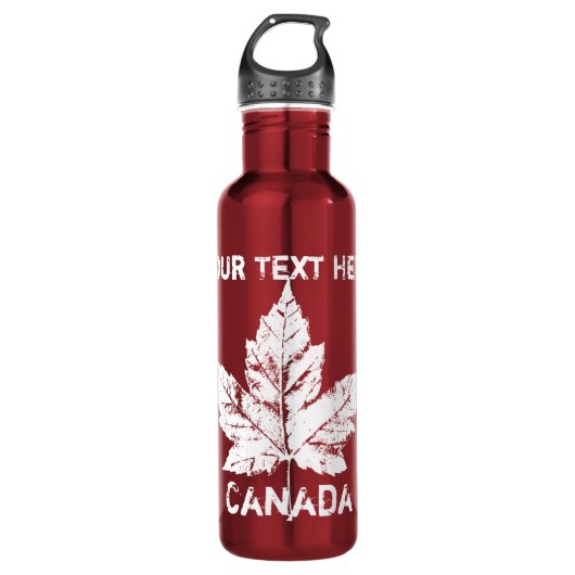 Cool Canada Water Bottle Retro Maple Leaf Souvenir Waterfles (Voorkant)