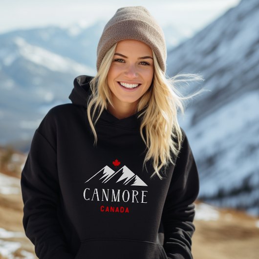 Cool Canmore Canada Bergen Maple Leaf Dark Hoodie
