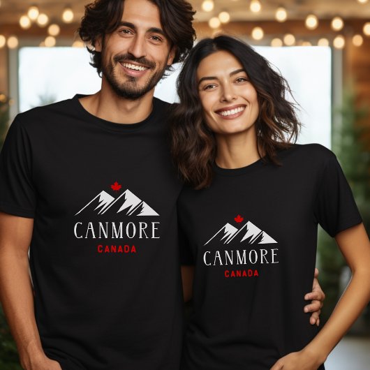 Cool Canmore Canada Bergen Maple Leaf Dark T-shirt