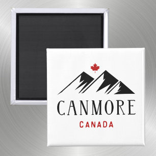 Cool Canmore Canada Mountains esdoornblad Magneet