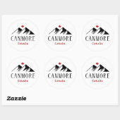 Cool Canmore Canada Mountains esdoornblad Ronde Sticker (Vel)