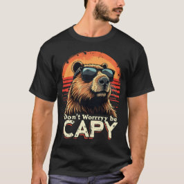 Cool Capybara Maak je geen zorgen om grappige zonn T-shirt