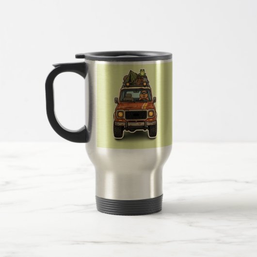 Cool Capybara Off-Road Camping Mok  (Links)