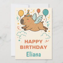 Cool Capybara voor jongens en meisjes Happy Birthd