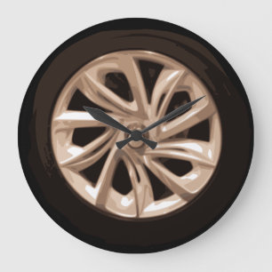 Cool Car Wheel-wieldop Grote Klok
