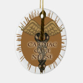 Cool Cardiac Nurse Caduceus-ornament Keramisch Ornament (Rechts)
