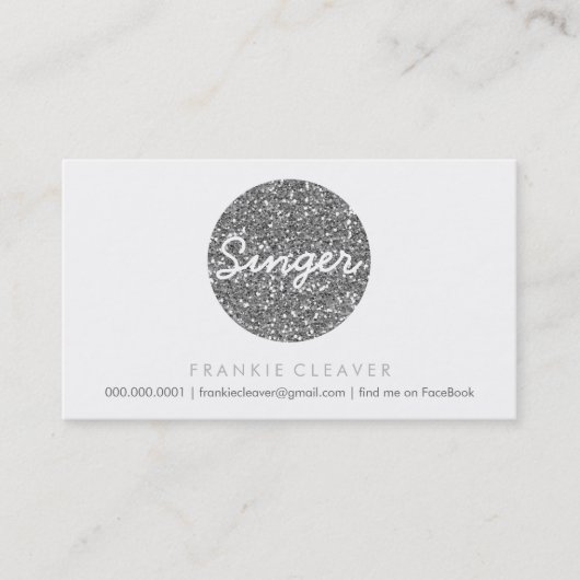 COOL CARTE DE VISITE bold spot argent effet partie (Devant)