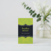 cool carte de visite fleurit noir citron vert (Debout devant)