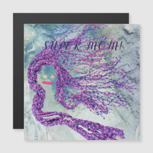 Cool Carte magnétique des cheveux roses