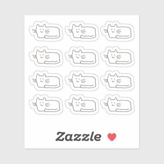 Cool Cartoon Cats Custom-Cut Vinyl Stickers (Vel)