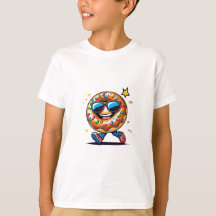Cool Cartoon Donut Boys’ T-Shirt – Leuk en kleurri