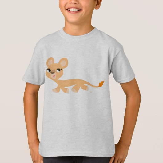 Cool Cartoon Lioness Children T-shirt (Voorkant)