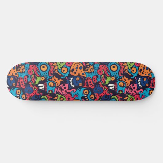Cool Cartoon Monsters Skateboard (Horizontaal)