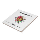 Cool cartoon tattoo symbool Sun God Face head Tegeltje (Zijkant)