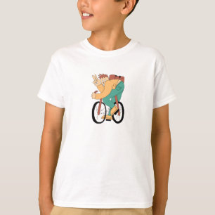 Cool Cartoon Wielrenner T‑Shirt – Leuke Fiets Illu T-shirt