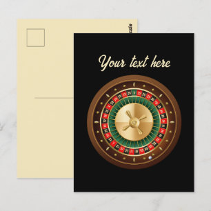 Cool Casino wiel aanpasbaar Briefkaart