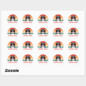Cool cat 2 ronde sticker (Vel)