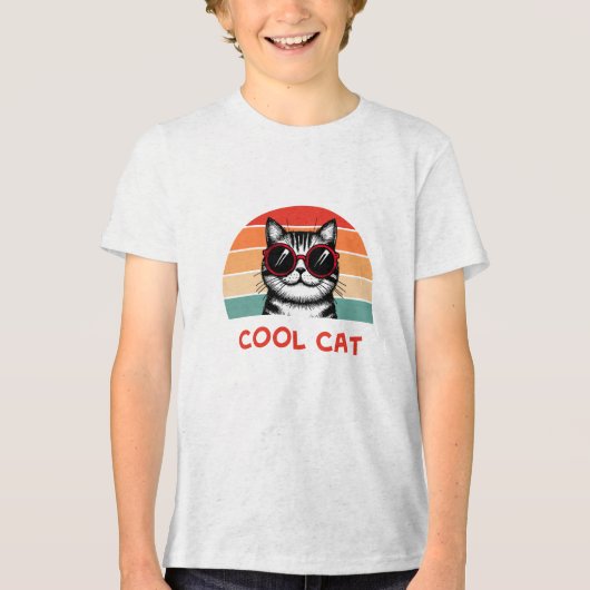 Cool cat 2 Tri-Blend shirt (Voorkant)