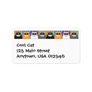 Cool Cat Adreslabel Etiket