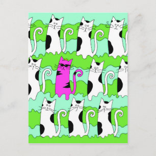 Cool Cat Art Briefkaart