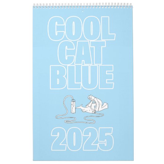 Cool Cat Blue 2025 Kalender (Hoes)