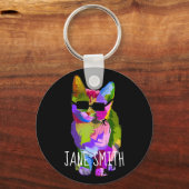 Cool Cat Cat Cat Cat Cat Cat Cat Cat Cat Cat Cat C Sleutelhanger (Voorkant)