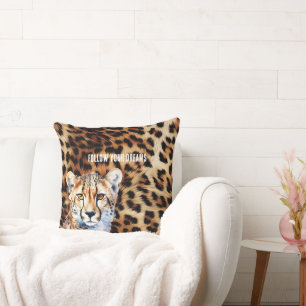 Cool Cat Cheetah Luipaard Print Kussen
