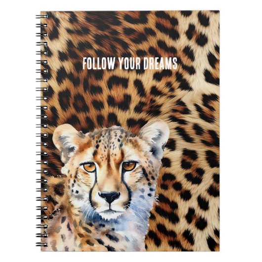 Cool Cat Cheetah Luipaard Print Notitieboek (Voorkant)