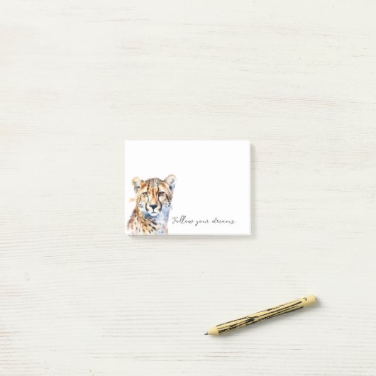 Cool Cat Cheetah Post-it® Notes (Op bureau)