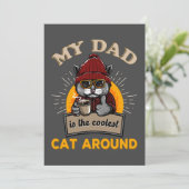 Cool cat dad custom Vaderdag Kaart (Staand voorkant)