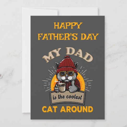Cool cat dad custom Vaderdag Kaart (Voorkant)
