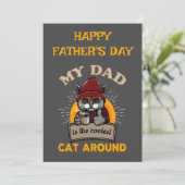 Cool cat dad custom Vaderdag Kaart (Staand voorkant)