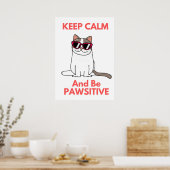 Cool Cat Dragen Bril Citaten Poster (Keuken)