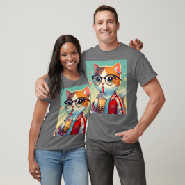 Cool Cat drink boba T-shirt