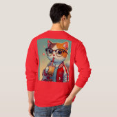 Cool Cat drink boba T-shirt (Achterkant volledig)
