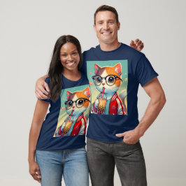 Cool Cat drink boba T-shirt