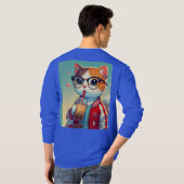 Cool Cat drink boba T-shirt (Achterkant volledig)