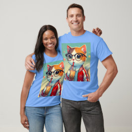 Cool Cat drink boba T-shirt