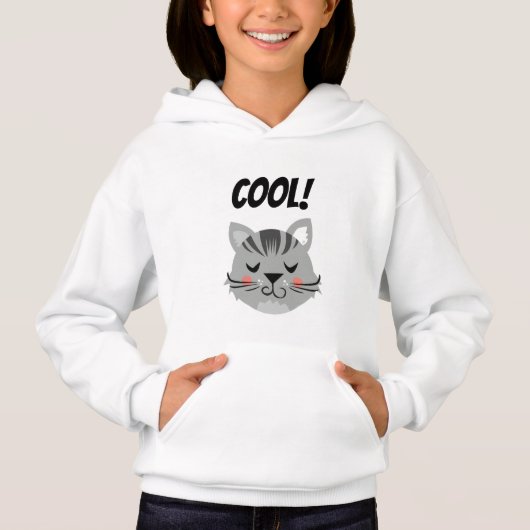 Cool Cat Face Funny Girl (Voorkant)