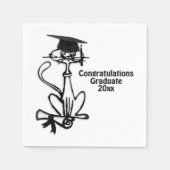 Cool Cat Gefeliciteerd Afstuderen Servetten (Voorkant)