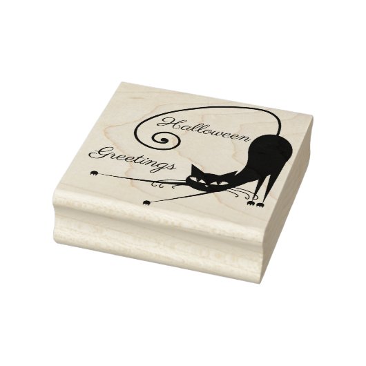 Cool Cat. Halloween Greetings Rubber Stamp Rubberstempel (Stempel)
