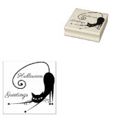 Cool Cat. Halloween Greetings Rubber Stamp Rubberstempel (Gestempeld)